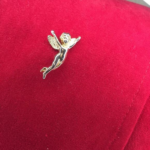 vintage 90s red zip up blazer oversized sailor collar - Picture 6 of 7